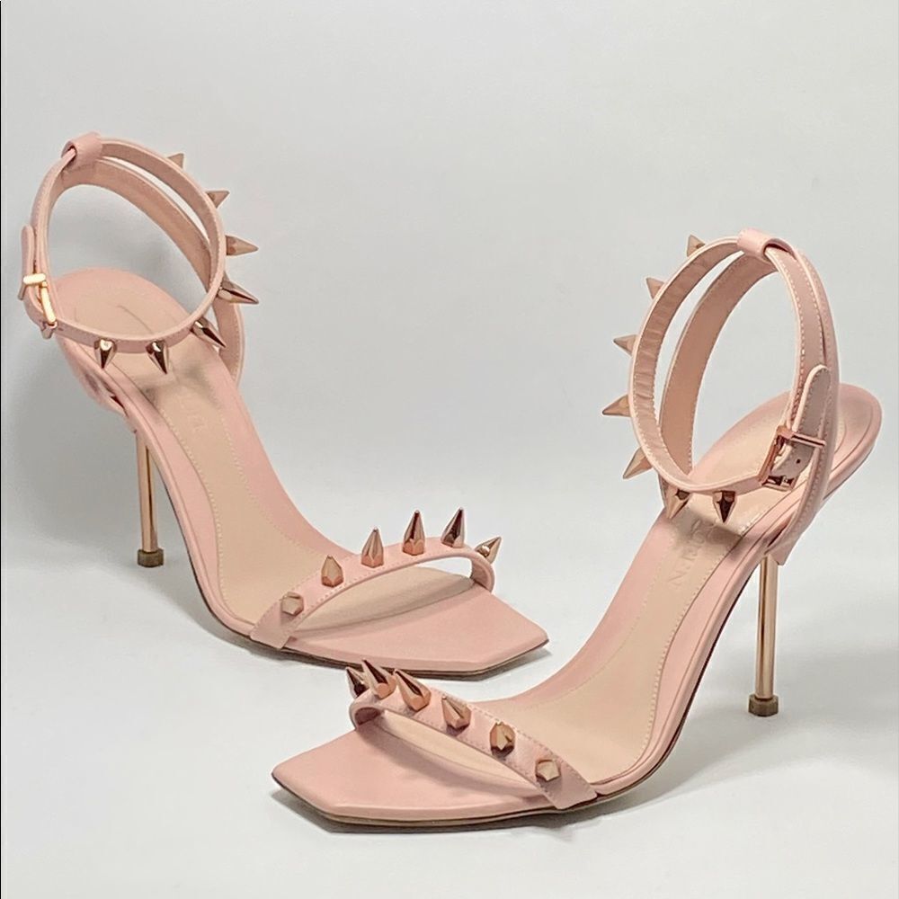 Alexander McQueen Punk Stud Leather High-Heel Sandals size 41